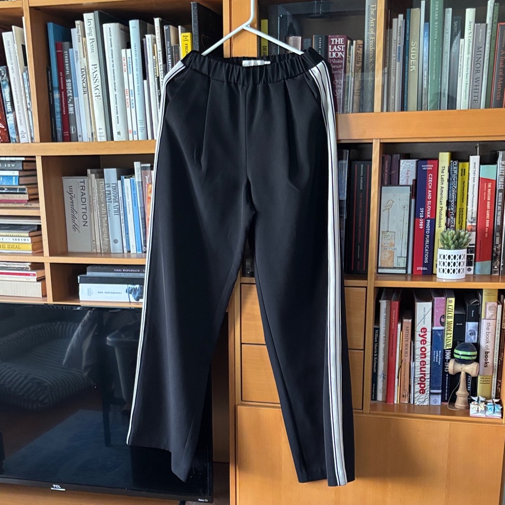 bishop + young Black Pants with White Stripes